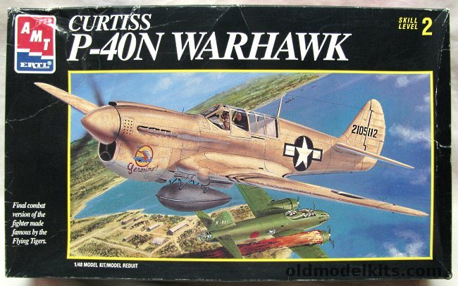 AMT 1/48 Curtiss P-40N Warhawk, 8798 plastic model kit
